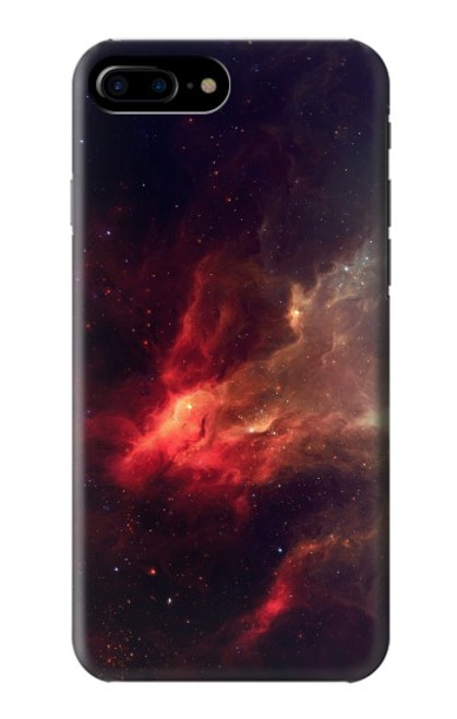 S3897 Red Nebula Space Funda Carcasa Case para iPhone 7 Plus, iPhone 8 Plus