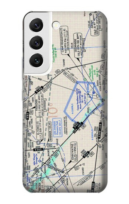 S3882 Flying Enroute Chart Funda Carcasa Case para Samsung Galaxy S22