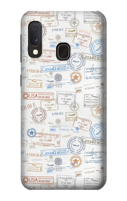 S3903 Travel Stamps Funda Carcasa Case para Samsung Galaxy A20e