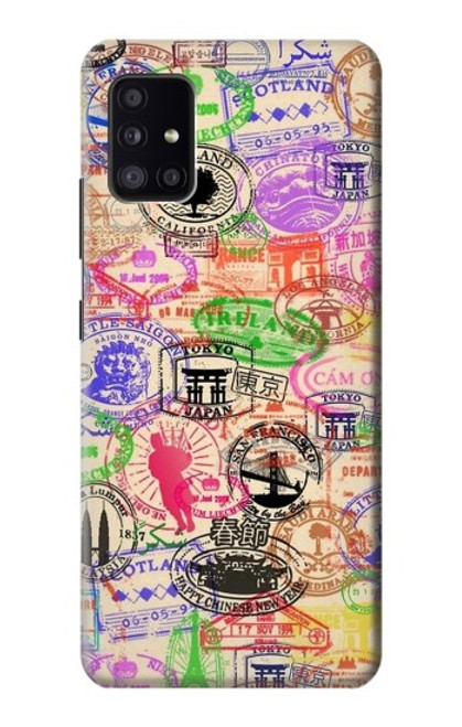 S3904 Travel Stamps Funda Carcasa Case para Samsung Galaxy A41