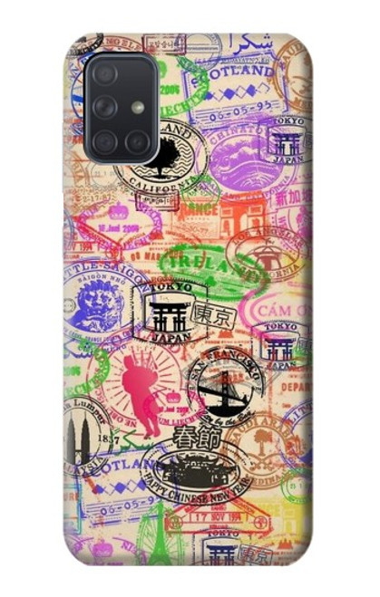 S3904 Travel Stamps Funda Carcasa Case para Samsung Galaxy A71 5G