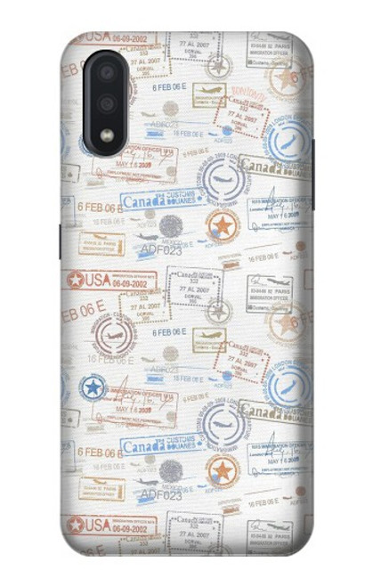 S3903 Travel Stamps Funda Carcasa Case para Samsung Galaxy A01