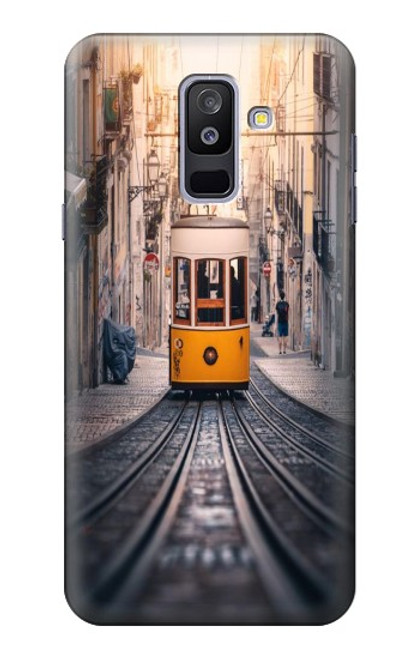 S3867 Trams in Lisbon Funda Carcasa Case para Samsung Galaxy A6+ (2018), J8 Plus 2018, A6 Plus 2018