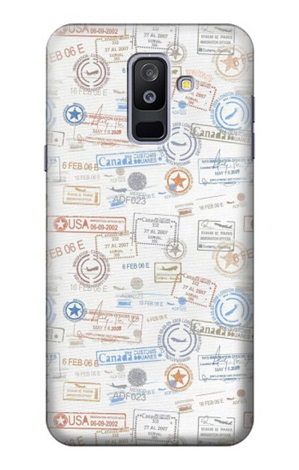 S3903 Travel Stamps Funda Carcasa Case para Samsung Galaxy A6+ (2018), J8 Plus 2018, A6 Plus 2018