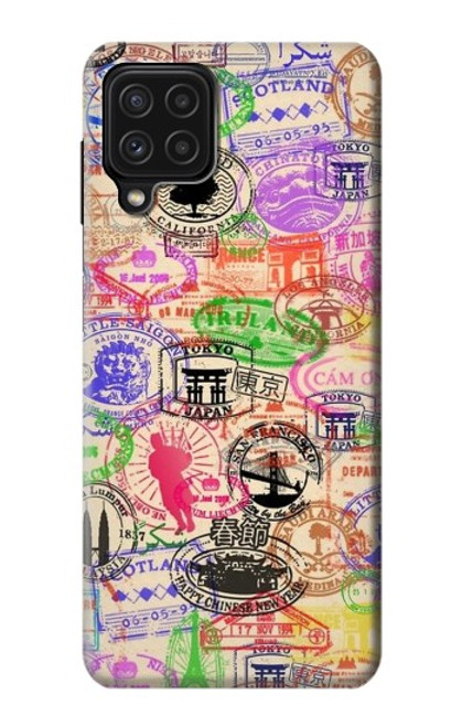 S3904 Travel Stamps Funda Carcasa Case para Samsung Galaxy M22