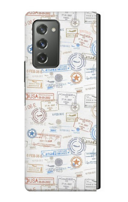 S3903 Travel Stamps Funda Carcasa Case para Samsung Galaxy Z Fold2 5G