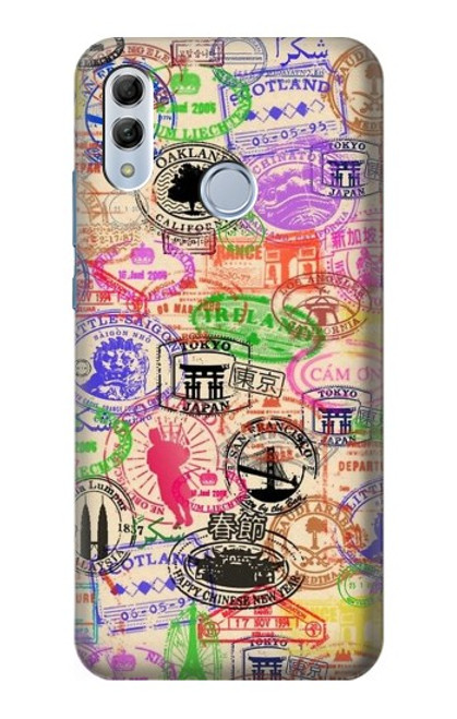 S3904 Travel Stamps Funda Carcasa Case para Huawei Honor 10 Lite, Huawei P Smart 2019