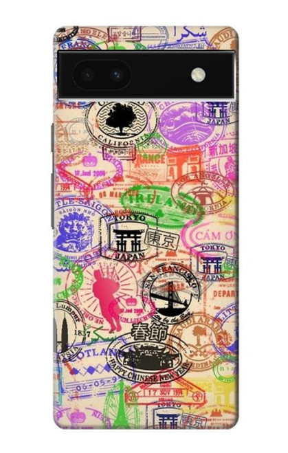 S3904 Travel Stamps Funda Carcasa Case para Google Pixel 6a