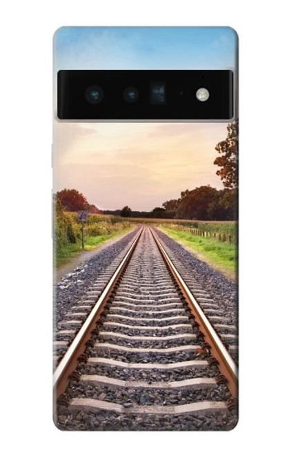 S3866 Railway Straight Train Track Funda Carcasa Case para Google Pixel 6 Pro