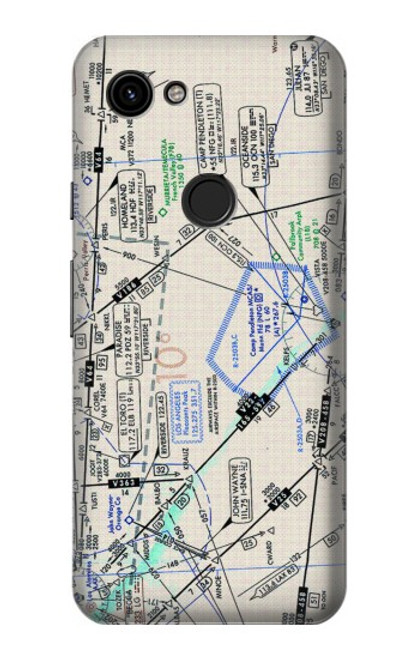 S3882 Flying Enroute Chart Funda Carcasa Case para Google Pixel 3a