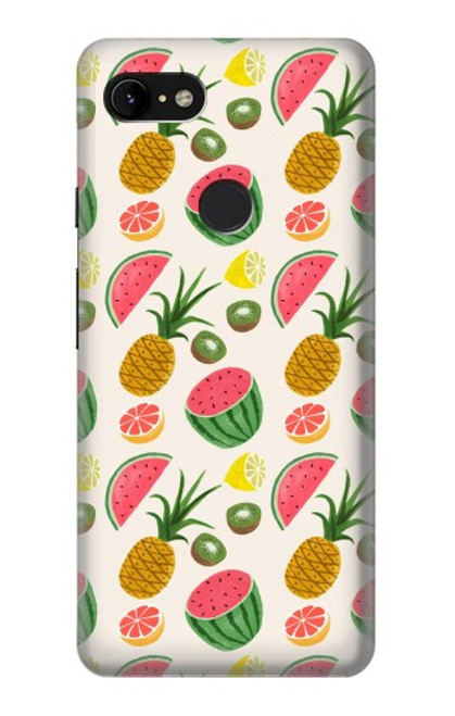 S3883 Fruit Pattern Funda Carcasa Case para Google Pixel 3 XL