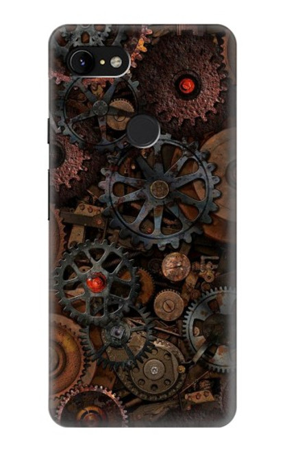 S3884 Steampunk Mechanical Gears Funda Carcasa Case para Google Pixel 3 XL