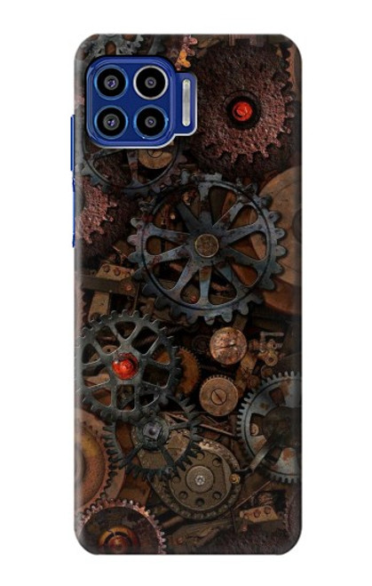 S3884 Steampunk Mechanical Gears Funda Carcasa Case para Motorola One 5G