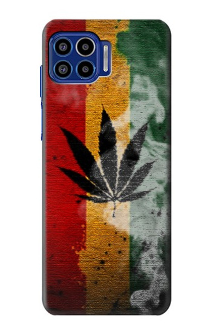 S3890 Reggae Rasta Flag Smoke Funda Carcasa Case para Motorola One 5G