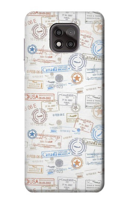 S3903 Travel Stamps Funda Carcasa Case para Motorola Moto G Power (2021)