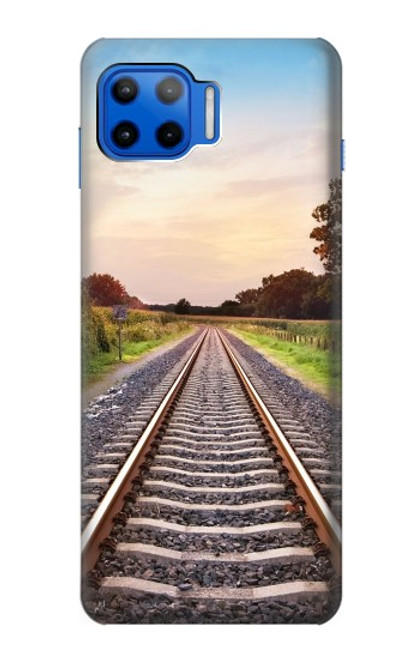 S3866 Railway Straight Train Track Funda Carcasa Case para Motorola Moto G 5G Plus