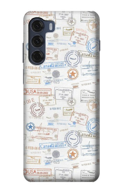 S3903 Travel Stamps Funda Carcasa Case para Motorola Moto G200 5G