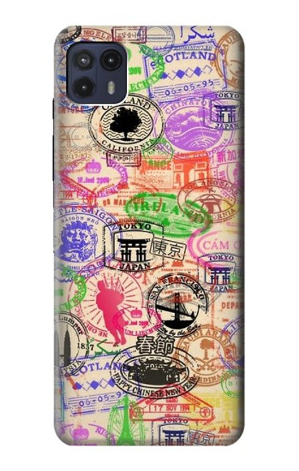 S3904 Travel Stamps Funda Carcasa Case para Motorola Moto G50 5G