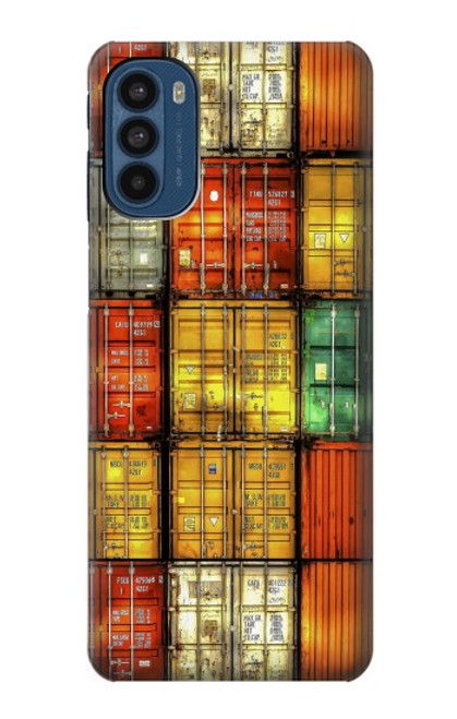 S3861 Colorful Container Block Funda Carcasa Case para Motorola Moto G41