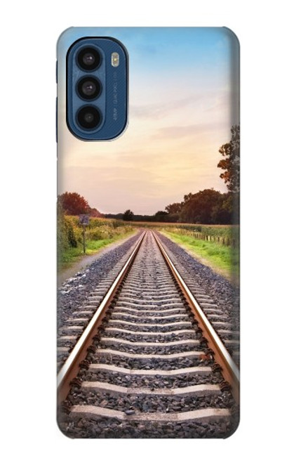 S3866 Railway Straight Train Track Funda Carcasa Case para Motorola Moto G41