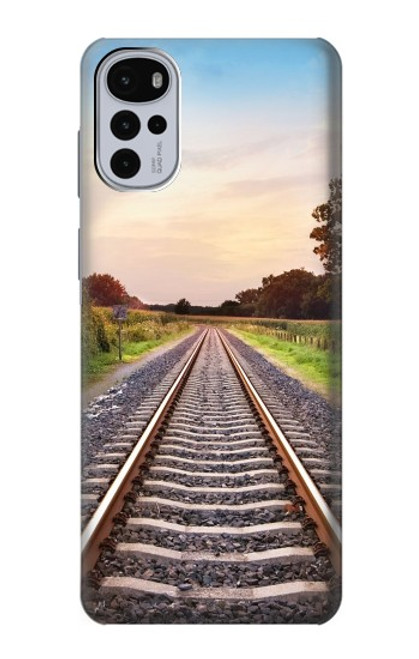 S3866 Railway Straight Train Track Funda Carcasa Case para Motorola Moto G22