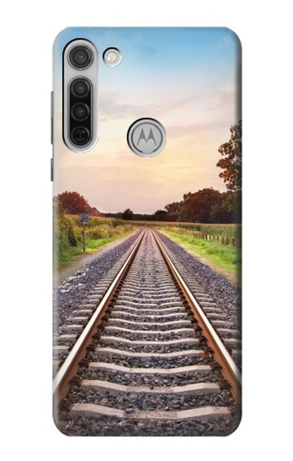 S3866 Railway Straight Train Track Funda Carcasa Case para Motorola Moto G8