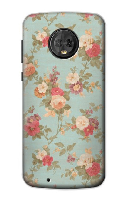 S3910 Vintage Rose Funda Carcasa Case para Motorola Moto G6