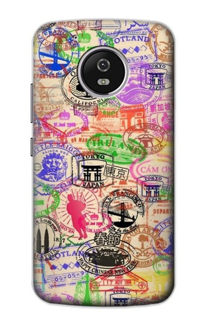 S3904 Travel Stamps Funda Carcasa Case para Motorola Moto G5