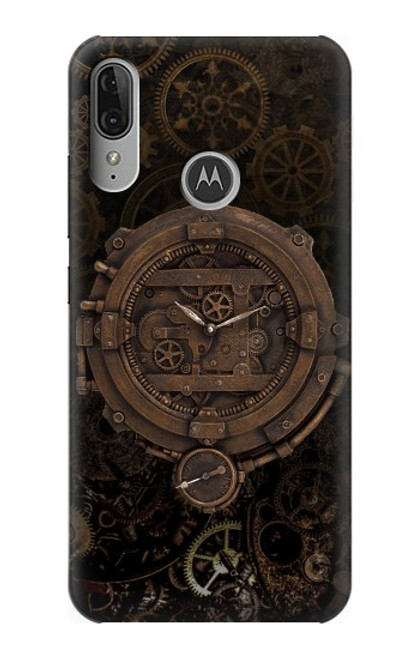 S3902 Steampunk Clock Gear Funda Carcasa Case para Motorola Moto E6 Plus, Moto E6s