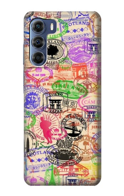 S3904 Travel Stamps Funda Carcasa Case para Motorola Edge S30