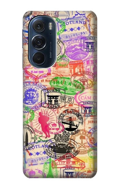 S3904 Travel Stamps Funda Carcasa Case para Motorola Edge X30