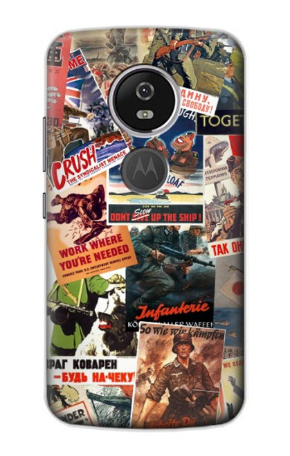 S3905 Vintage Army Poster Funda Carcasa Case para Motorola Moto E5 Plus
