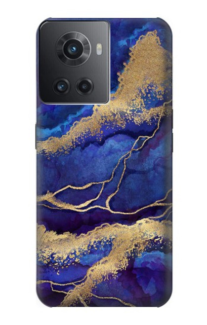 S3906 Navy Blue Purple Marble Funda Carcasa Case para OnePlus Ace