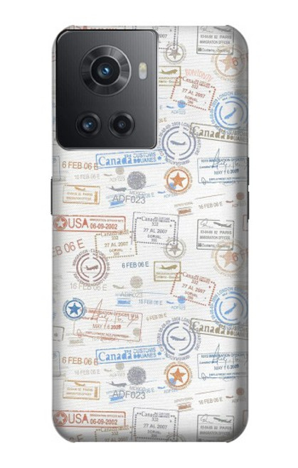 S3903 Travel Stamps Funda Carcasa Case para OnePlus 10R