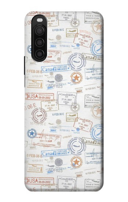 S3903 Travel Stamps Funda Carcasa Case para Sony Xperia 10 III