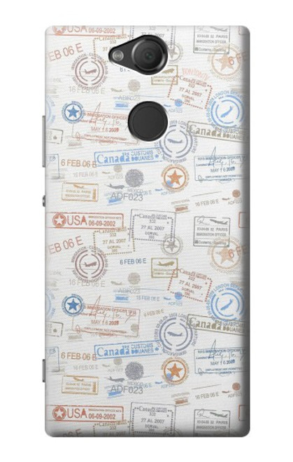 S3903 Travel Stamps Funda Carcasa Case para Sony Xperia XA2