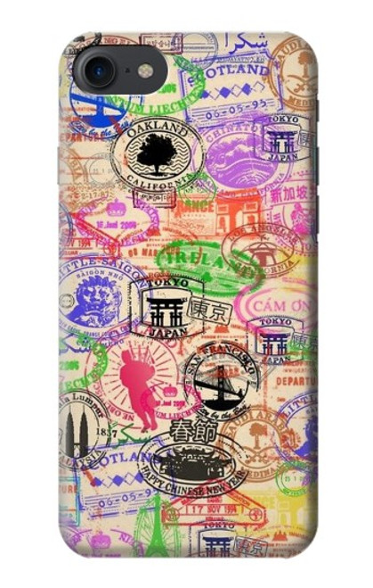 S3904 Travel Stamps Funda Carcasa Case para iPhone 7, iPhone 8, iPhone SE (2020) (2022)