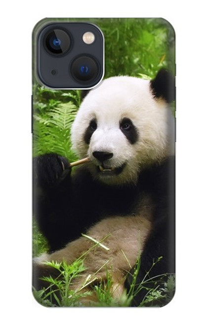 S1073 Panda Enjoy Eating Funda Carcasa Case para iPhone 14