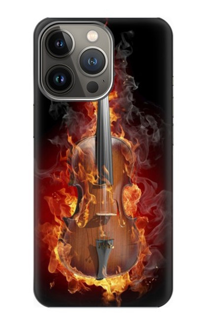 S0864 Fire Violin Funda Carcasa Case para iPhone 14 Pro