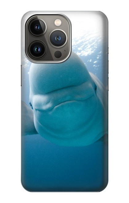 S1801 Beluga Whale Smile Whale Funda Carcasa Case para iPhone 14 Pro