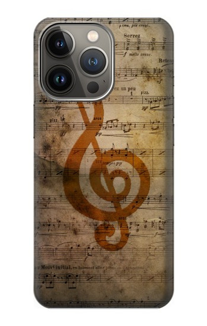 S2368 Sheet Music Notes Funda Carcasa Case para iPhone 14 Pro