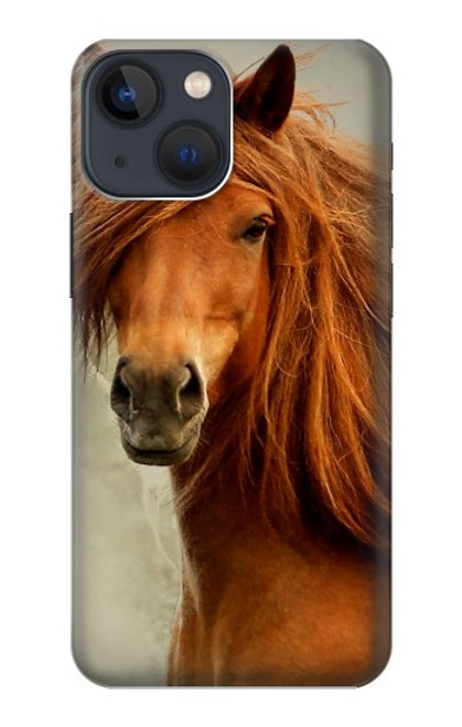 S1595 Beautiful Brown Horse Funda Carcasa Case para iPhone 14 Plus
