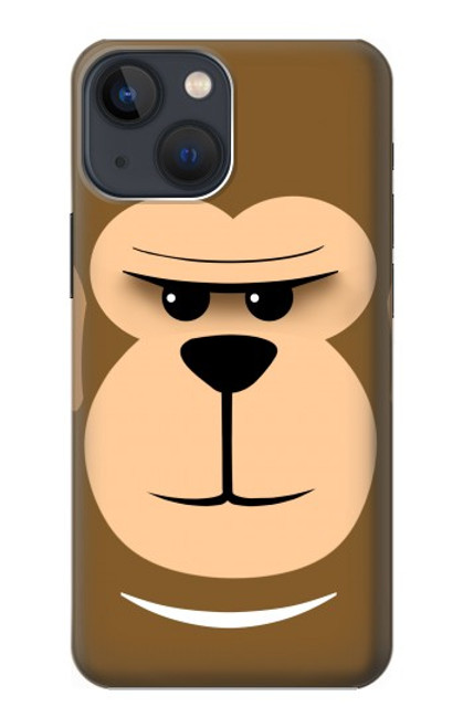 S2721 Cute Grumpy Monkey Cartoon Funda Carcasa Case para iPhone 14 Plus