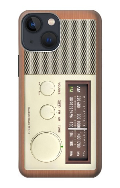 S3165 FM AM Wooden Receiver Graphic Funda Carcasa Case para iPhone 14 Plus