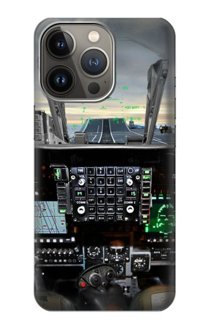 S2435 Fighter Jet Aircraft Cockpit Funda Carcasa Case para iPhone 14 Pro Max