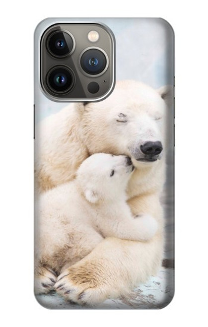 S3373 Polar Bear Hug Family Funda Carcasa Case para iPhone 14 Pro Max