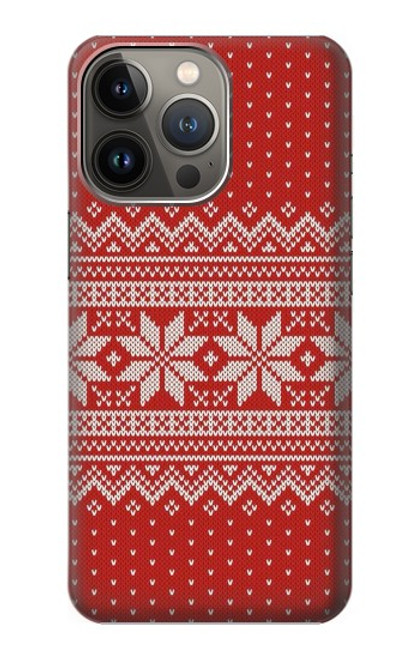 S3384 Winter Seamless Knitting Pattern Funda Carcasa Case para iPhone 14 Pro Max