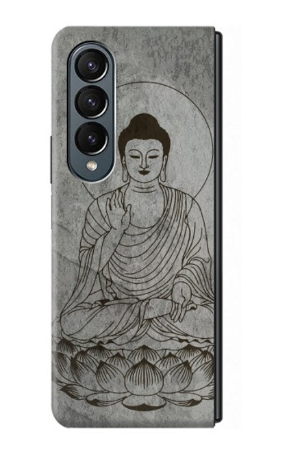 S3873 Buddha Line Art Funda Carcasa Case para Samsung Galaxy Z Fold 4