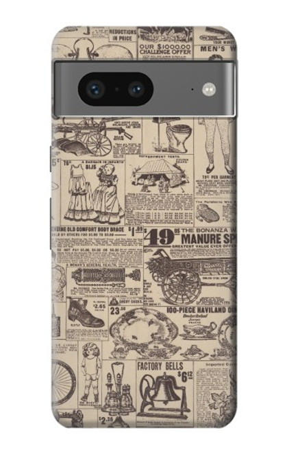 S3819 Retro Vintage Paper Funda Carcasa Case para Google Pixel 7