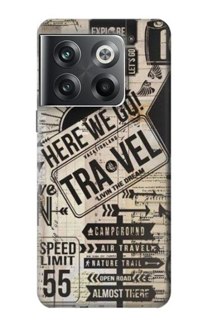 S3441 Vintage Travel Funda Carcasa Case para OnePlus Ace Pro